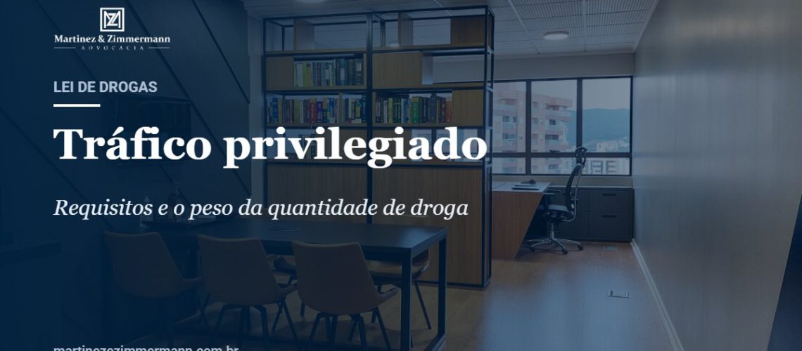 Capa do artigo sobre tráfico privilegiado